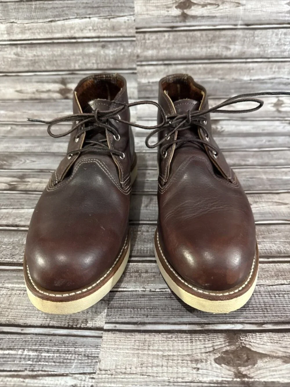 Red Wing 3141 Work Chukka Briar Oil Slick Boots Sz 11 E2 Made In Usa Brown/Red